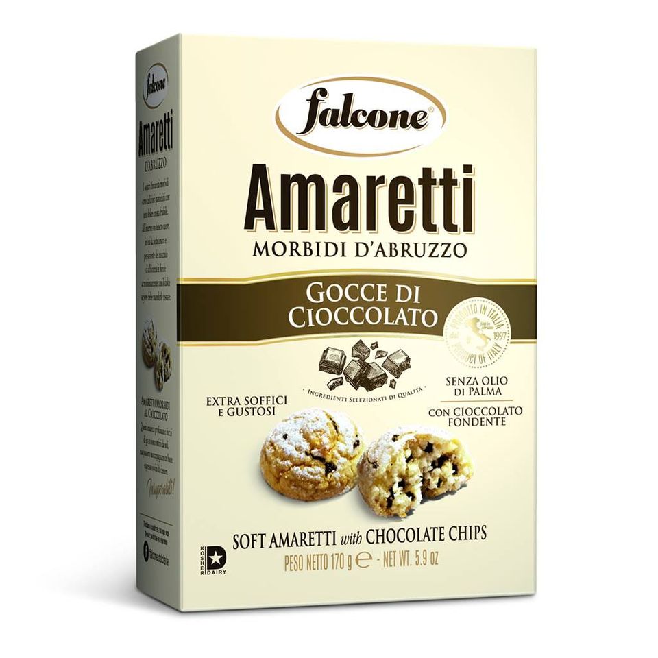 Falcone Dolciaria S.r.l. - Amaretti Morbidi d'Abruzzo, Cioccolato, ital. Feingebäck mit Schokoladenstücken
