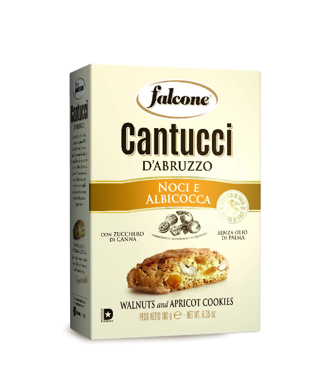 Falcone Dolciaria S.r.l. - Cantucci Albicocca, ital. Feingebäck Walnuss u. Aprikose