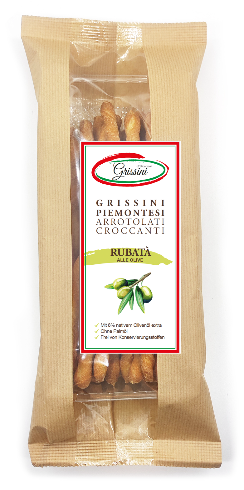 Grissini mit grünen Oliven
